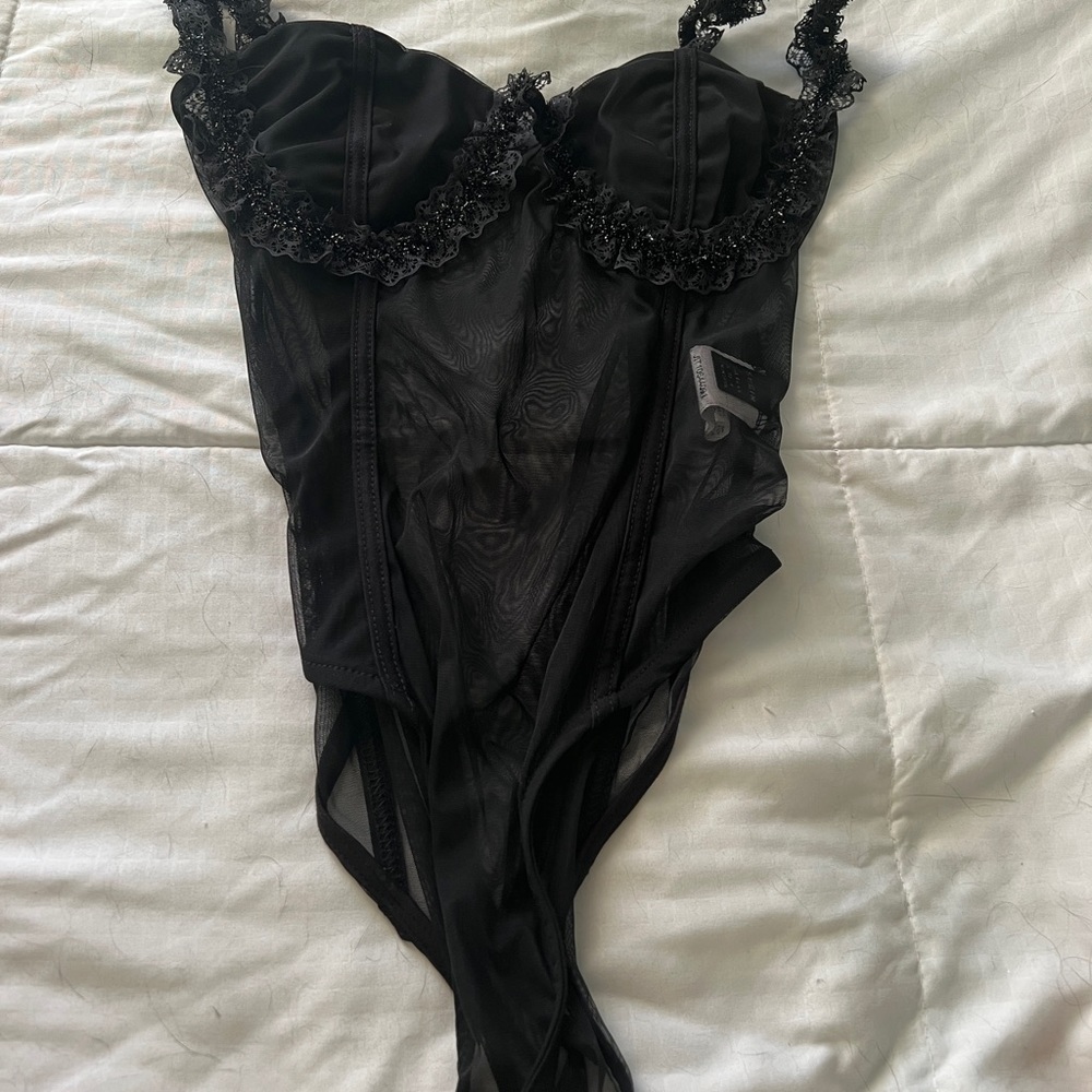 Black sheer bodysuit